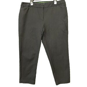 Liz Claiborne Career Women Emma Classic Ankle Pants Black Size 16W Pockets